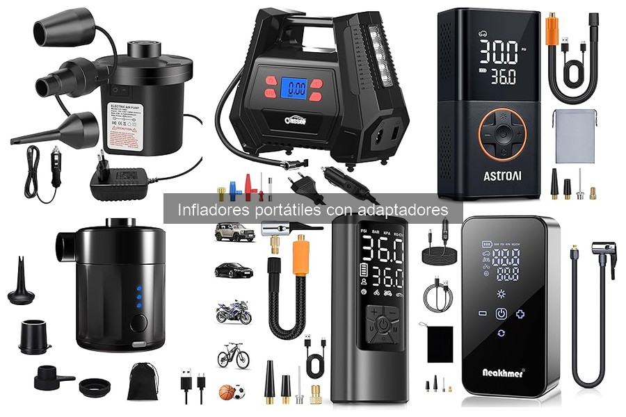 Accesorios esenciales para infladores portátiles