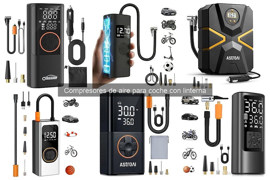 Alternativas a compresores de aire para coche con linterna