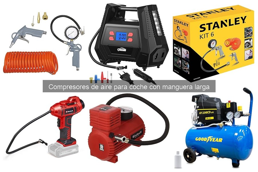 Alternativas a compresores de aire para coches con manguera larga