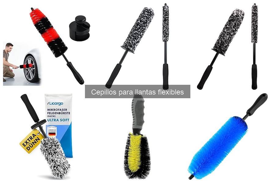 Cómo usar un cepillo para llantas flexibles correctamente
