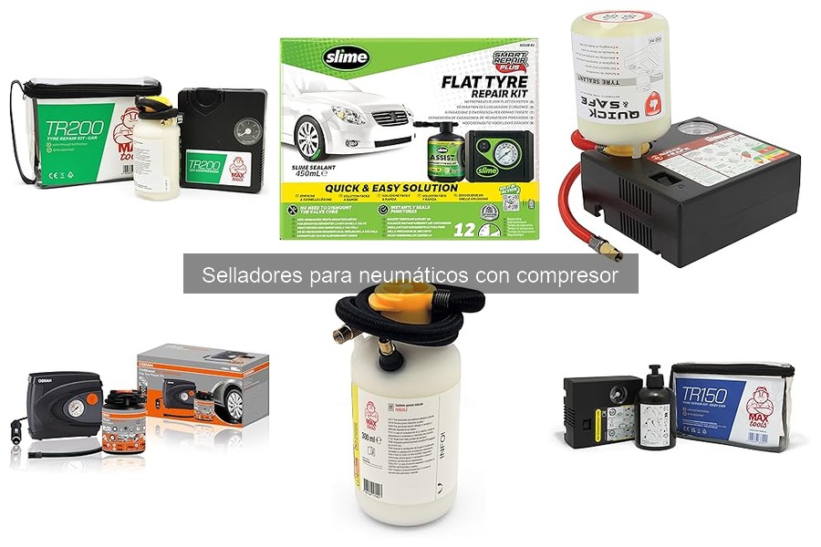 Cómo usar un sellador para neumáticos con compresor