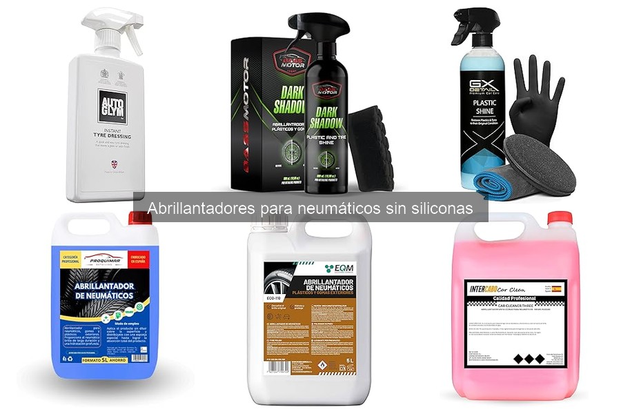 Comparativa: Abrillantadores con y sin siliconas para neumáticos