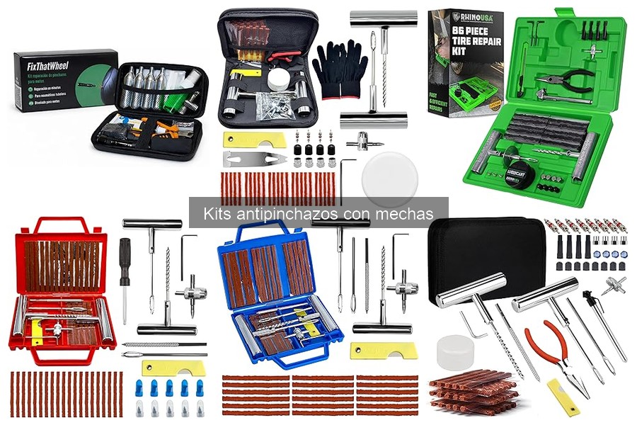 Comparativa de Kits Antipinchazos con Mechas para Vehículos
