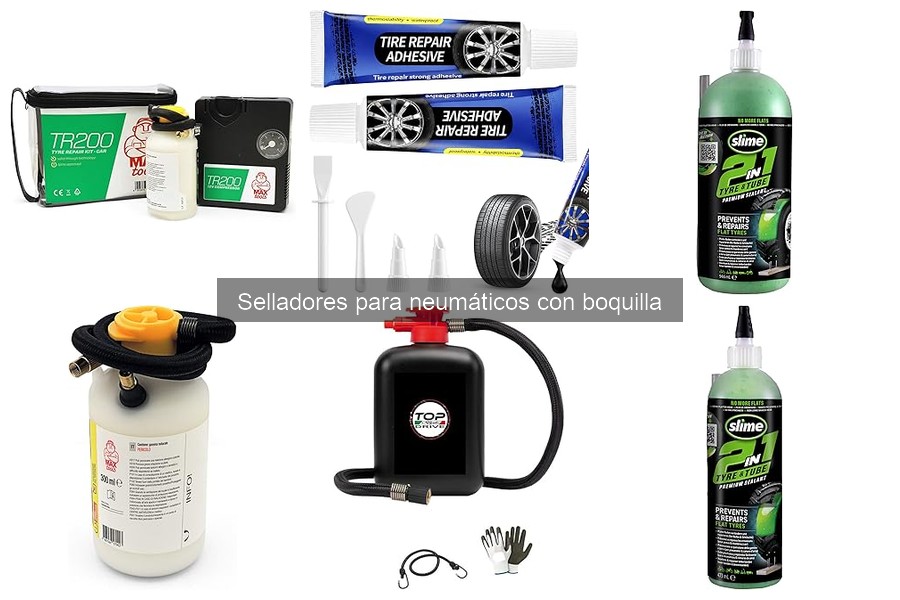 Comparativa de Selladores para Neumáticos con Boquilla