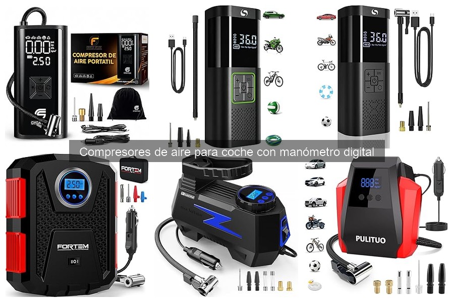Compra compresor de aire para coche con manómetro digital al mejor precio