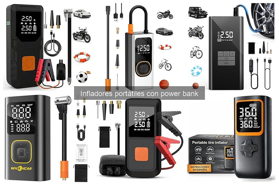 Dónde comprar infladores portátiles con power bank y precios