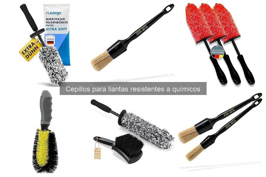 Mantenimiento de cepillos para llantas resistentes a químicos