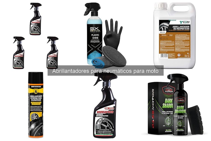 Mantenimiento de neumáticos tras usar abrillantador para moto