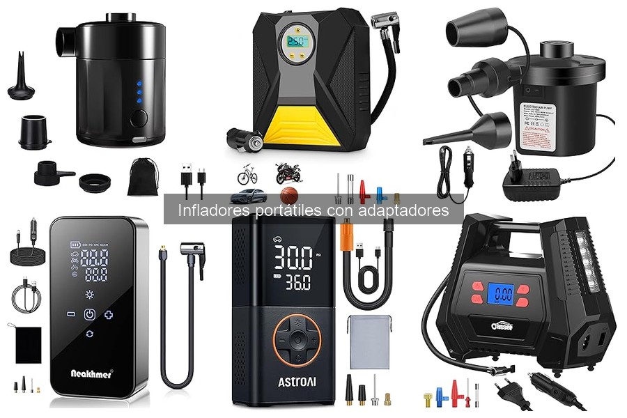 Mejores infladores portátiles con adaptadores para automóviles