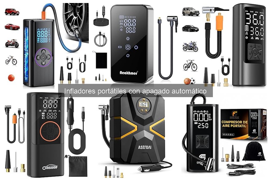 ¿Qué es un inflador portátil con apagado automático?