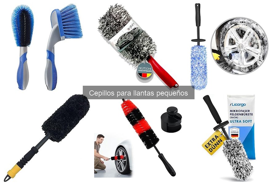 ¿Qué son los cepillos para llantas pequeños?
