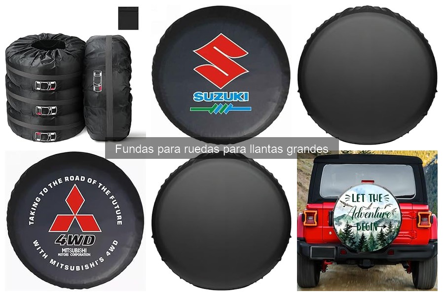** Tipos de fundas para llantas grandes: materiales y estilos