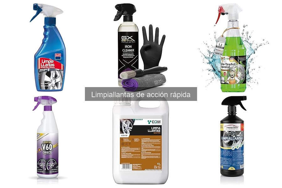Tipos de limpiadores de llantas de acción rápida