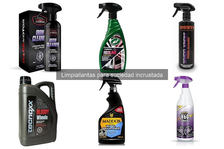 Tipos de limpiallantas y su uso para suciedad incrustada