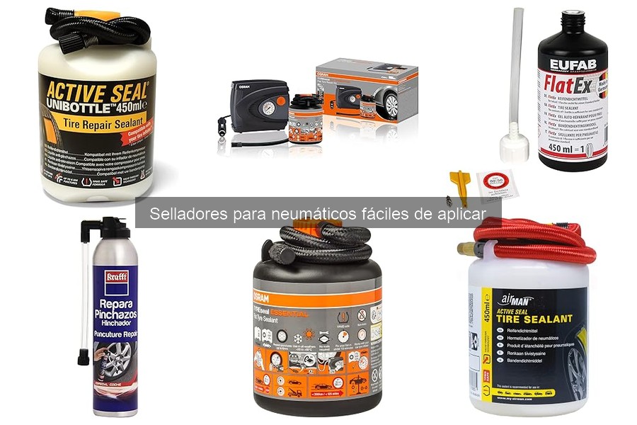 Tipos de selladores para neumáticos fáciles de aplicar